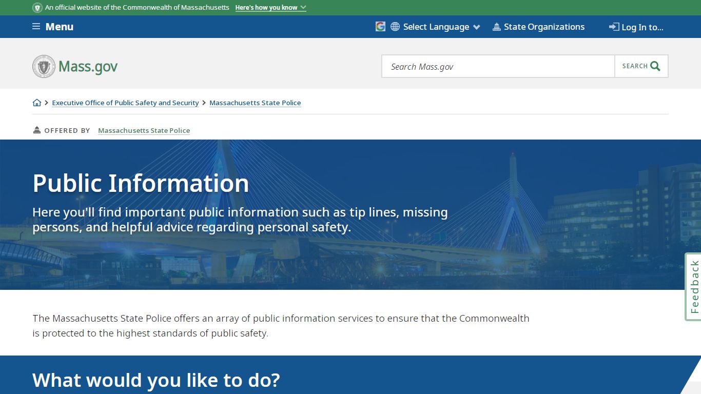 Public Information | Mass.gov